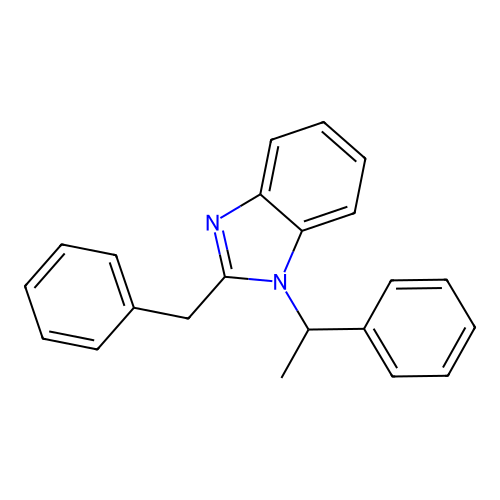 2-benzyl-1-(1-phenylethyl)-1H-benzimidazole structure