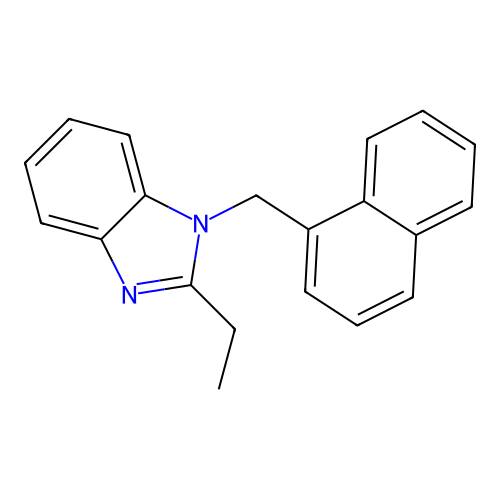 2-ethyl-1-(naphthalen-1-ylmethyl)-1H-benzimidazole structure