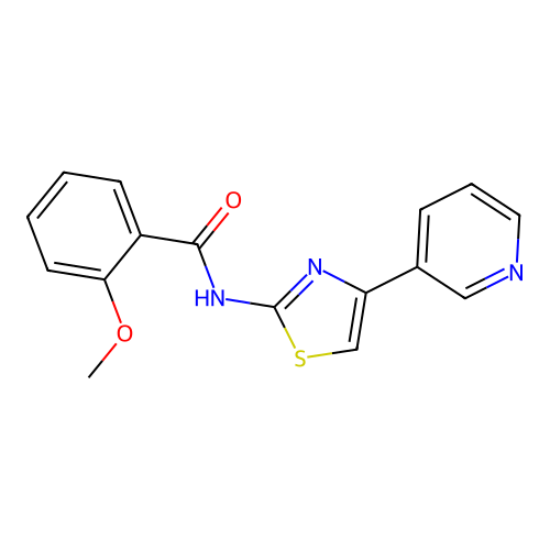2-methoxy-N-[(2Z)-4-(pyridin-3-yl)-1,3-thiazol-2(3H)-ylidene]benzamide structure