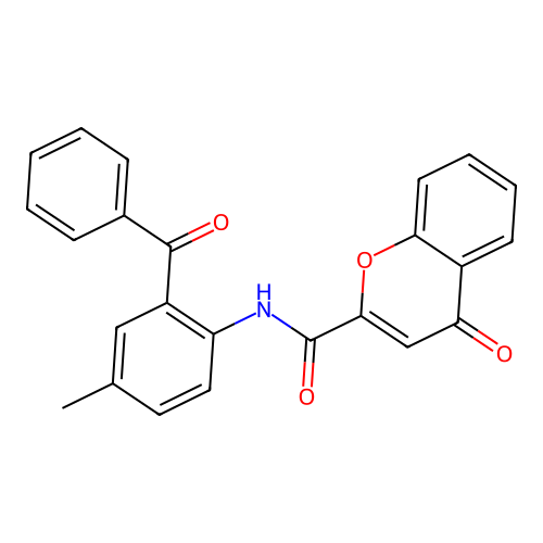 N-(2-benzoyl-4-methylphenyl)-4-oxo-4H-chromene-2-carboxamide structure
