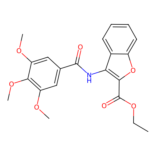 Ethyl 3-(3,4,5-trimethoxybenzamido)benzofuran-2-carboxylate structure