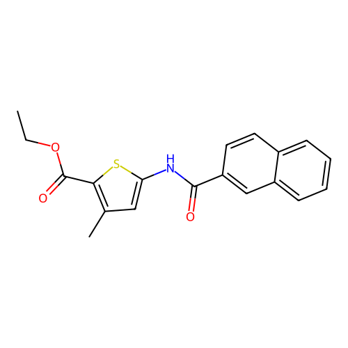 Ethyl 3-methyl-5-(naphthalene-2-carbonylamino)thiophene-2-carboxylate structure