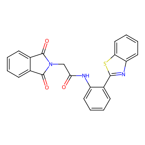 N-(2-(benzo[d]thiazol-2-yl)phenyl)-2-(1,3-dioxoisoindolin-2-yl)acetamide structure