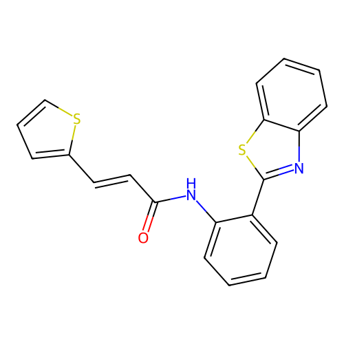 (E)-N-(2-(benzo[d]thiazol-2-yl)phenyl)-3-(thiophen-2-yl)acrylamide structure