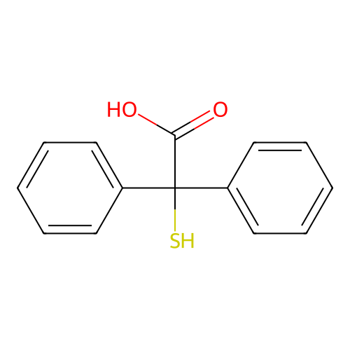 Diphenyl(sulfanyl)acetic acid structure