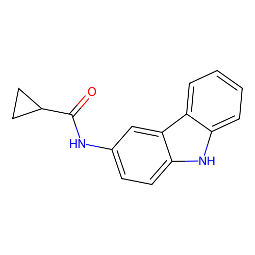 N-(9H-carbazol-3-yl)cyclopropanecarboxamide structure