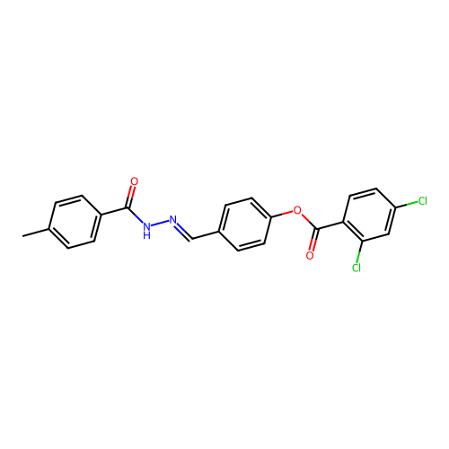 [4-[[(4-Methylbenzoyl)hydrazinylidene]methyl]phenyl] 2,4-dichlorobenzoate structure
