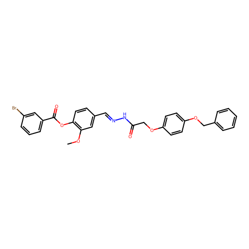 4-(2-((4-(Benzyloxy)phenoxy)acetyl)carbohydrazonoyl)-2-meo-PH 3-bromobenzoate structure
