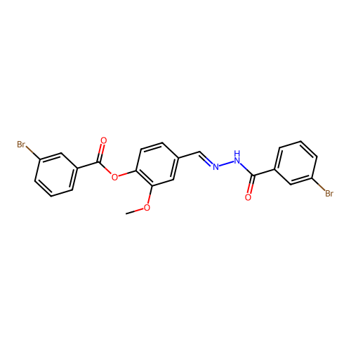 4-(2-(3-Bromobenzoyl)carbohydrazonoyl)-2-methoxyphenyl 3-bromobenzoate structure
