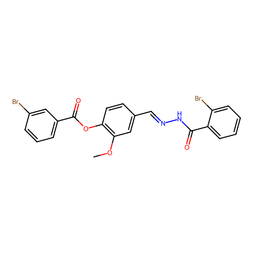 4-(2-(2-Bromobenzoyl)carbohydrazonoyl)-2-methoxyphenyl 3-bromobenzoate structure