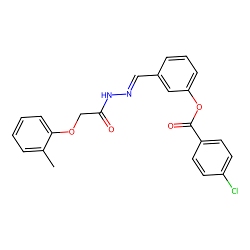 3-(2-((2-Methylphenoxy)acetyl)carbohydrazonoyl)phenyl 4-chlorobenzoate structure