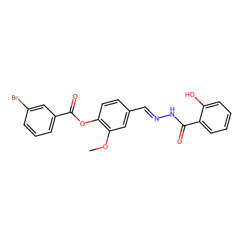 4-(2-(2-Hydroxybenzoyl)carbohydrazonoyl)-2-methoxyphenyl 3-bromobenzoate structure