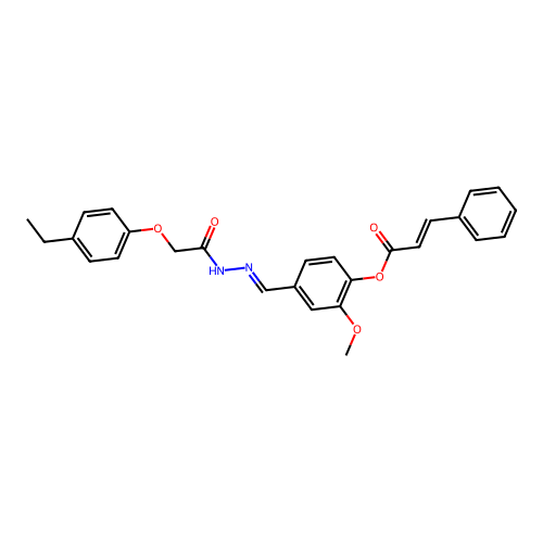 4-(2-((4-Ethylphenoxy)acetyl)carbohydrazonoyl)-2-methoxyphenyl 3-phenylacrylate structure