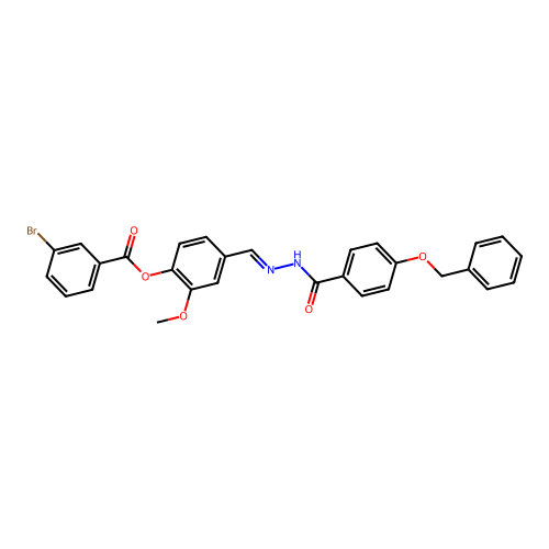 4-(2-(4-(Benzyloxy)benzoyl)carbohydrazonoyl)-2-methoxyphenyl 3-bromobenzoate structure