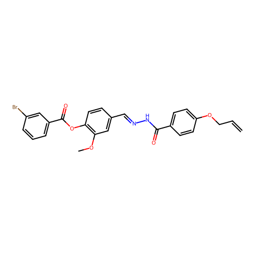 4-(2-(4-(Allyloxy)benzoyl)carbohydrazonoyl)-2-methoxyphenyl 3-bromobenzoate structure