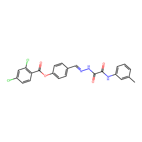4-(2-(Oxo(3-toluidino)acetyl)carbohydrazonoyl)phenyl 2,4-dichlorobenzoate structure