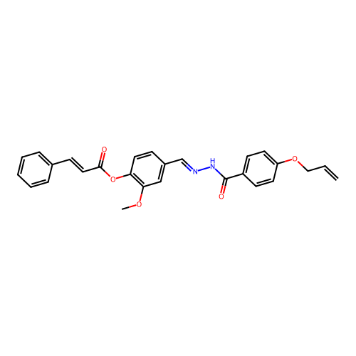 4-(2-(4-(Allyloxy)benzoyl)carbohydrazonoyl)-2-methoxyphenyl 3-phenylacrylate structure