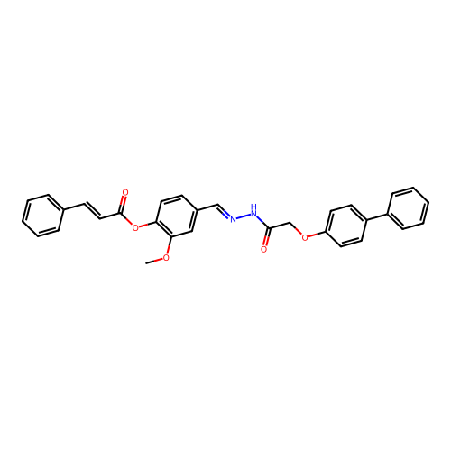 4-(2-(((1,1'-Biphenyl)-4-yloxy)AC)carbohydrazonoyl)-2-meo-PH 3-phenylacrylate structure