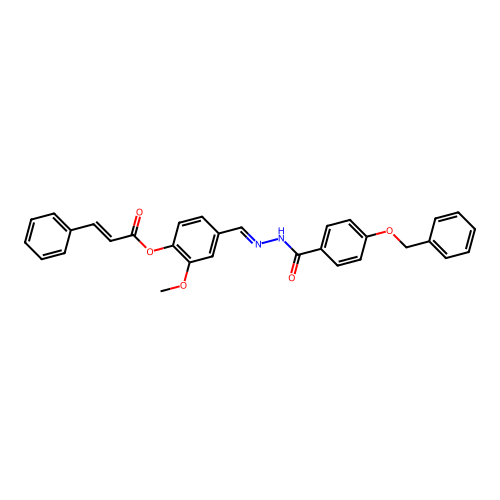 4-(2-(4-(Benzyloxy)benzoyl)carbohydrazonoyl)-2-methoxyphenyl 3-phenylacrylate structure