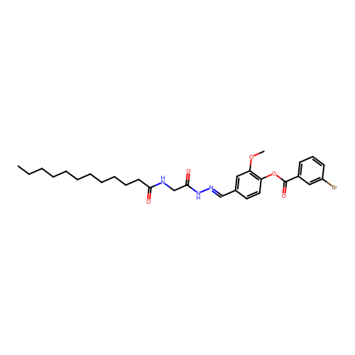 4-(2-((Dodecanoylamino)acetyl)carbohydrazonoyl)-2-methoxyphenyl 3-bromobenzoate structure