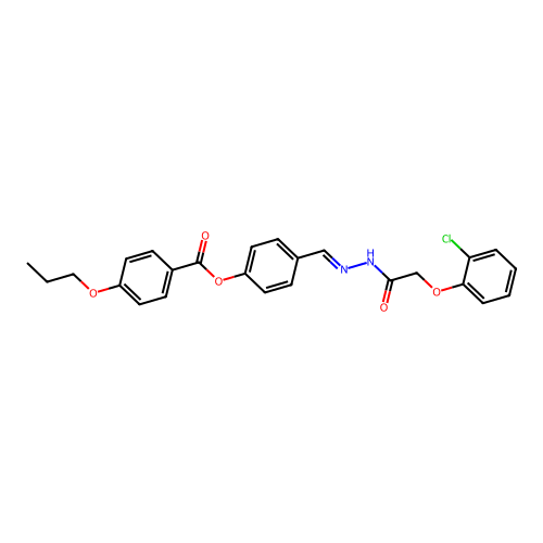 4-(2-((2-Chlorophenoxy)acetyl)carbohydrazonoyl)phenyl 4-propoxybenzoate structure