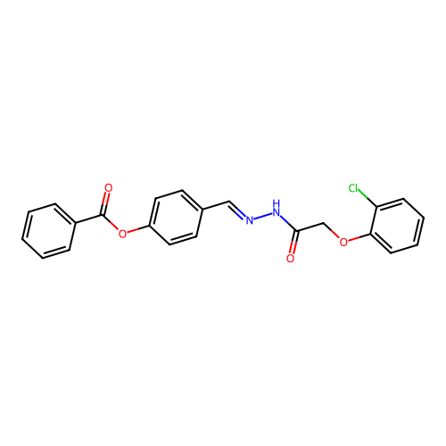 [4-[[[2-(2-Chlorophenoxy)acetyl]hydrazinylidene]methyl]phenyl] benzoate structure