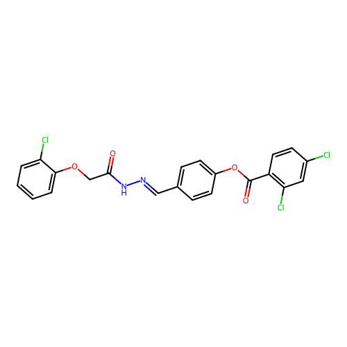 4-(2-((2-Chlorophenoxy)acetyl)carbohydrazonoyl)phenyl 2,4-dichlorobenzoate structure