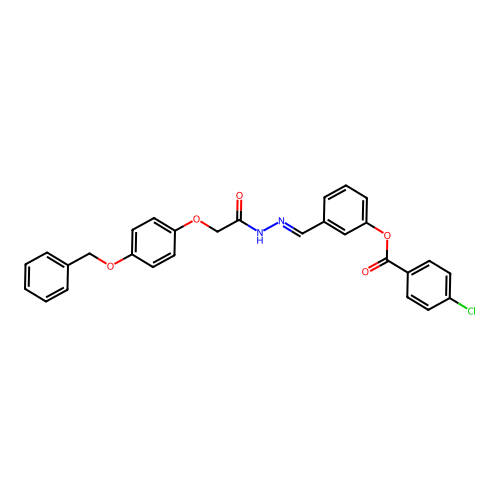 3-(2-((4-(Benzyloxy)phenoxy)acetyl)carbohydrazonoyl)phenyl 4-chlorobenzoate structure