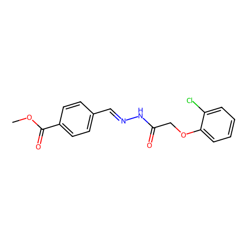 Methyl 4-[[[2-(2-chlorophenoxy)acetyl]hydrazinylidene]methyl]benzoate structure