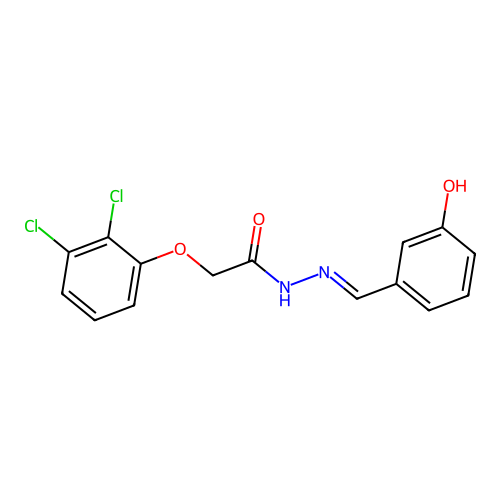 2-(2,3-dichlorophenoxy)-N-[(3-hydroxyphenyl)methylideneamino]acetamide structure