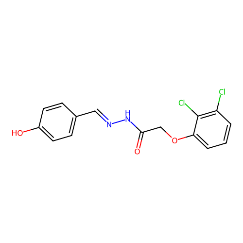 2-(2,3-dichlorophenoxy)-N-[(4-hydroxyphenyl)methylideneamino]acetamide structure