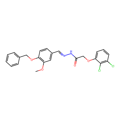 N'-(4-(Benzyloxy)-3-methoxybenzylidene)-2-(2,3-dichlorophenoxy)acetohydrazide structure