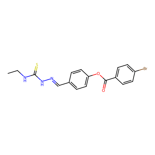 4-(2-((Ethylamino)carbothioyl)carbohydrazonoyl)phenyl 4-bromobenzoate structure