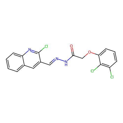 N'-((2-Chloro-3-quinolinyl)methylene)-2-(2,3-dichlorophenoxy)acetohydrazide structure