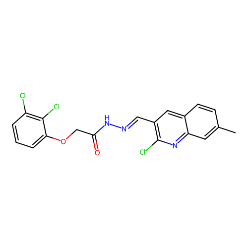 N'-((2-CL-7-Methyl-3-quinolinyl)methylene)-2-(2,3-dichlorophenoxy)acetohydrazide structure