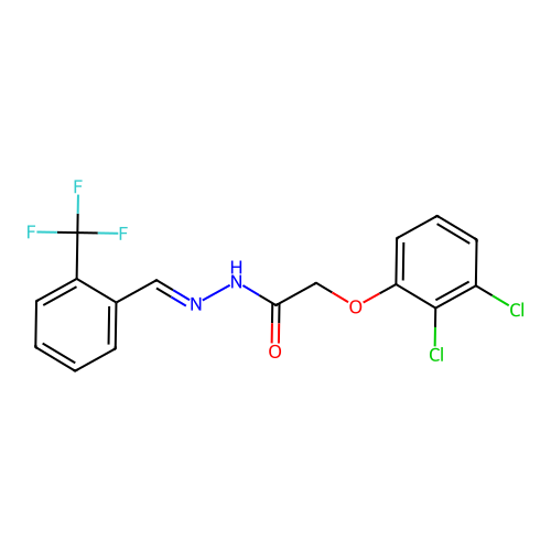 2-(2,3-Dichlorophenoxy)-N'-(2-(trifluoromethyl)benzylidene)acetohydrazide structure