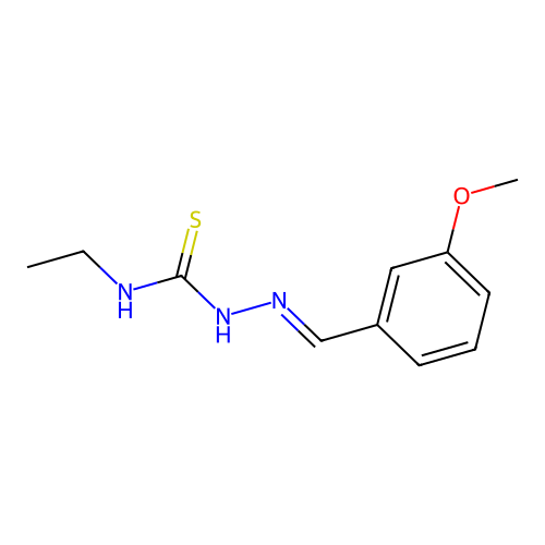 1-Ethyl-3-[(3-methoxyphenyl)methylideneamino]thiourea structure