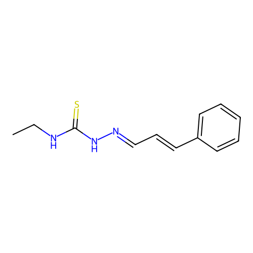 1-(Cinnamylideneamino)-3-ethylthiourea structure