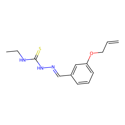 1-Ethyl-3-[(3-prop-2-enoxyphenyl)methylideneamino]thiourea structure