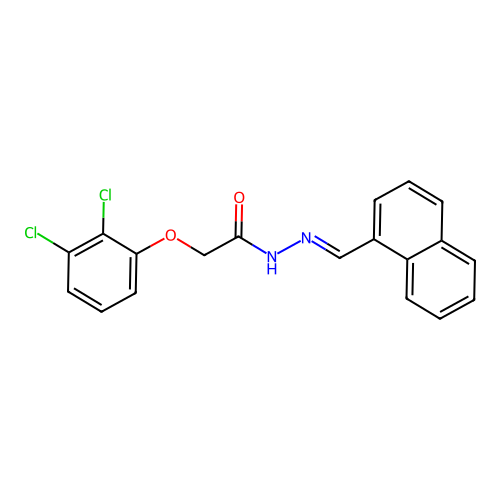 2-(2,3-dichlorophenoxy)-N-(naphthalen-1-ylmethylideneamino)acetamide structure