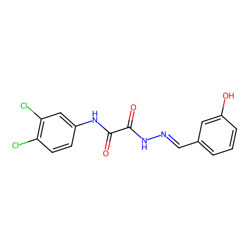 N-(3,4-Dichlorophenyl)-2-(2-(3-hydroxybenzylidene)hydrazino)-2-oxoacetamide structure