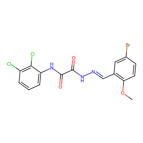 2-(2-(5-BR-2-Methoxybenzylidene)hydrazino)-N-(2,3-dichlorophenyl)-2-oxoacetamide structure