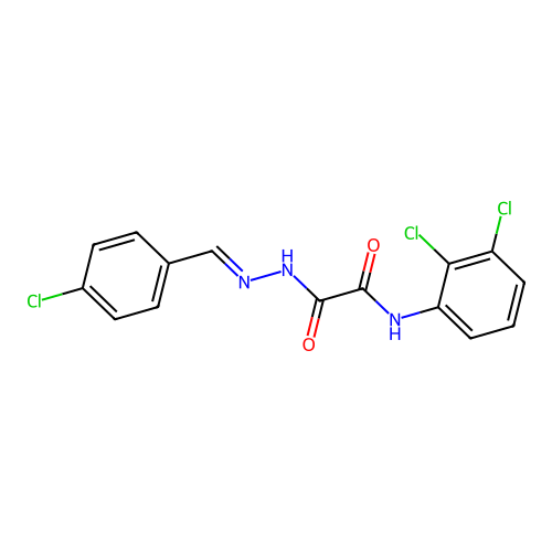 2-(2-(4-Chlorobenzylidene)hydrazino)-N-(2,3-dichlorophenyl)-2-oxoacetamide structure