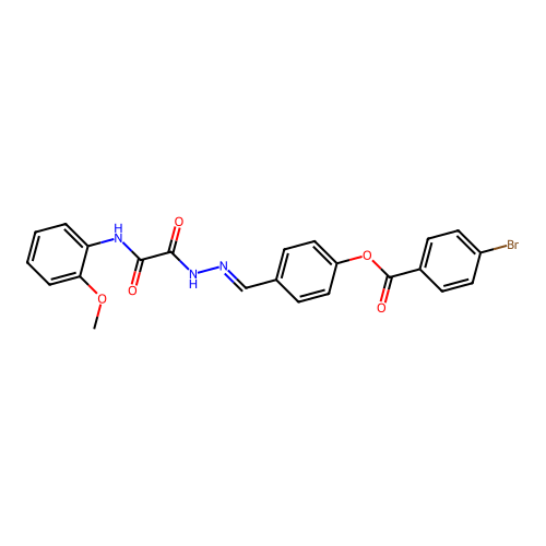 4-(2-((2-Methoxyanilino)(oxo)acetyl)carbohydrazonoyl)phenyl 4-bromobenzoate structure