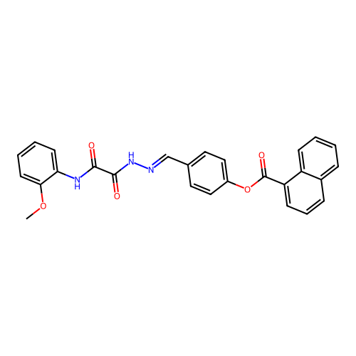 4-(2-((2-Methoxyanilino)(oxo)acetyl)carbohydrazonoyl)phenyl 1-naphthoate structure