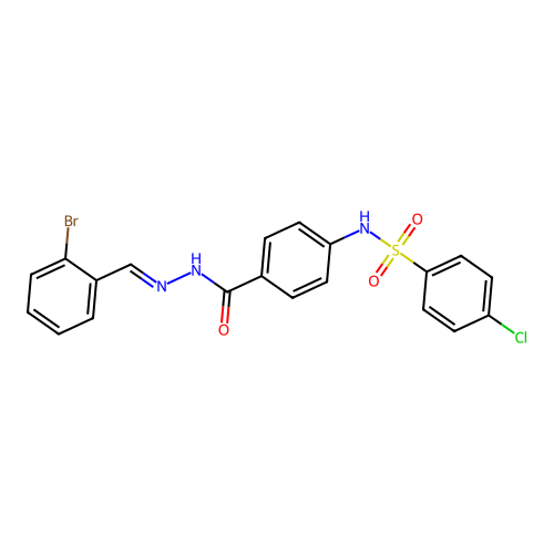 N-(4-((2-(2-Bromobenzylidene)hydrazino)carbonyl)PH)-4-chlorobenzenesulfonamide structure