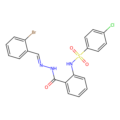 N-(2-((2-(2-Bromobenzylidene)hydrazino)carbonyl)PH)-4-chlorobenzenesulfonamide structure
