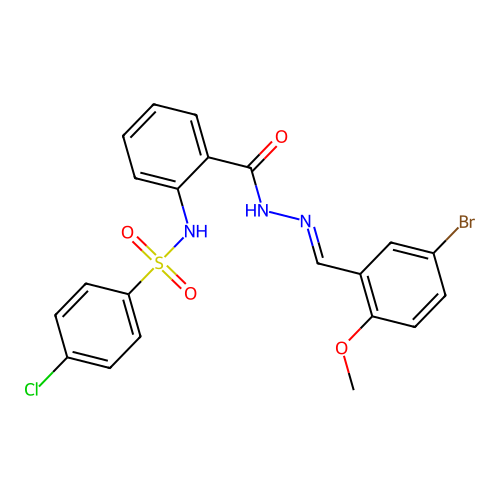 N-(2-((2-(5-BR-2-Meo-benzylidene)hydrazino)carbonyl)PH)-4-CL-benzenesulfonamide structure