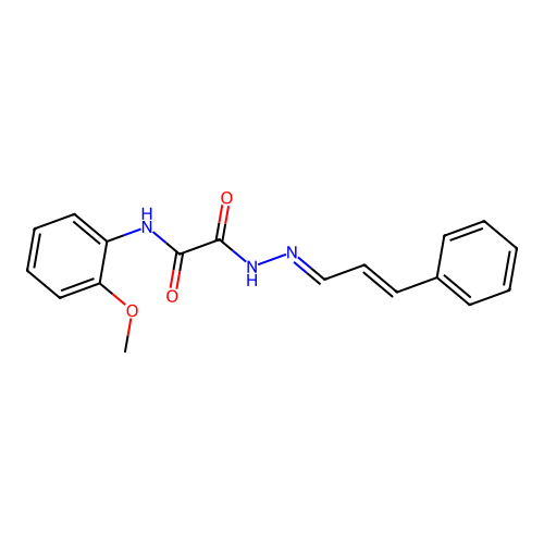 N-(2-Methoxyphenyl)-2-oxo-2-(2-(3-phenyl-2-propenylidene)hydrazino)acetamide structure