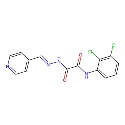N-(2,3-Dichlorophenyl)-2-oxo-2-(2-(4-pyridinylmethylene)hydrazino)acetamide structure